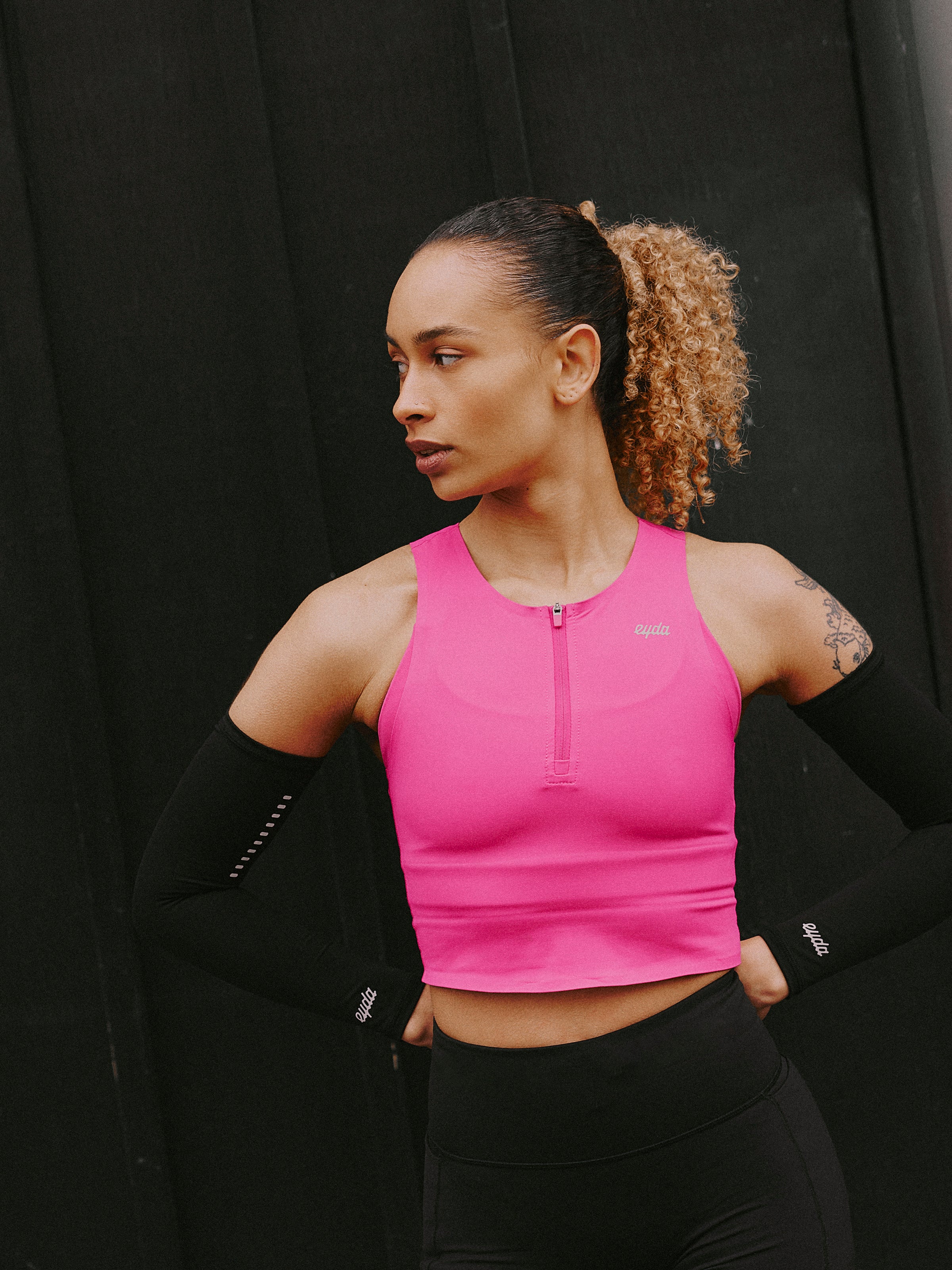 Isa Compression Race Crop Top