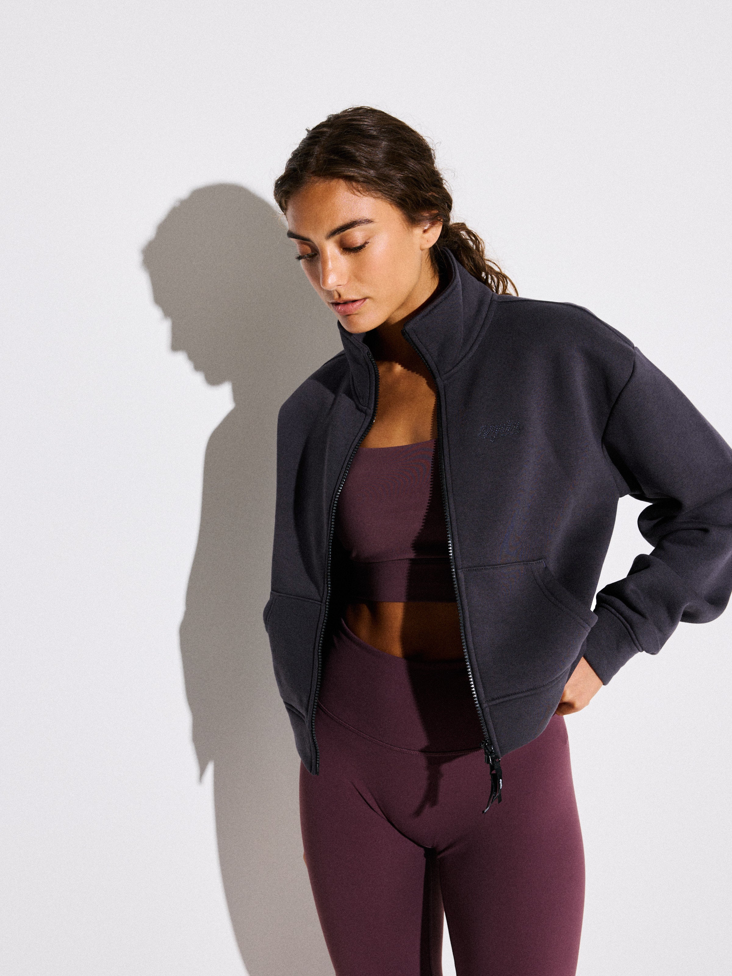 Valerie Crop Zip Sweat